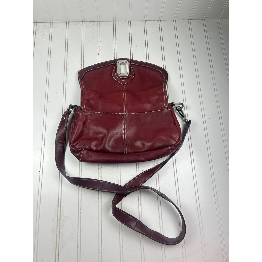 Sophia Caperelli Vintage Y2K 2000's Red Genuine Leather Small Shoulder Handbag - Picture 5 of 14
